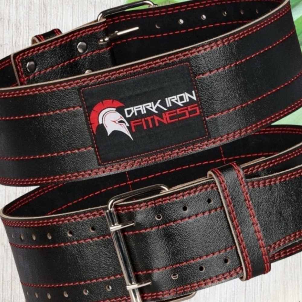 Dark Iron Fitness - new - powerlifting leather belt - small - CrossFit